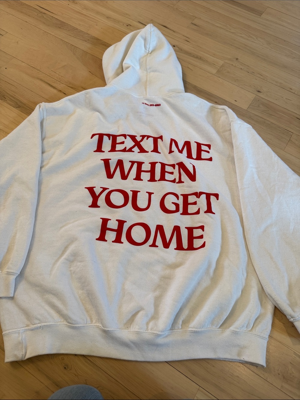 Lonely Ghost White Hoodie sweatshirt-Text Me When You Get Home-Unisex-XL-Read